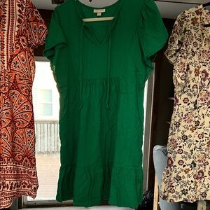 Knox Rose Vibrant Green Mini Dress
